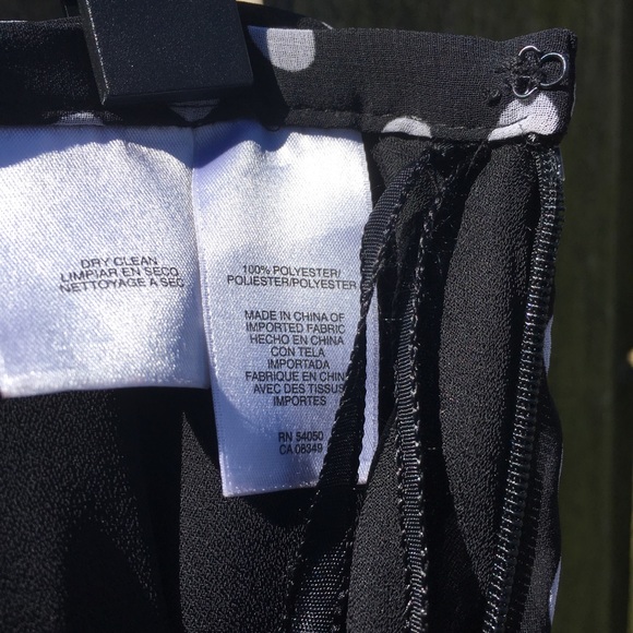 📦 Jones New York Pleated Chiffon Polka Dot Skirt - Picture 6 of 7